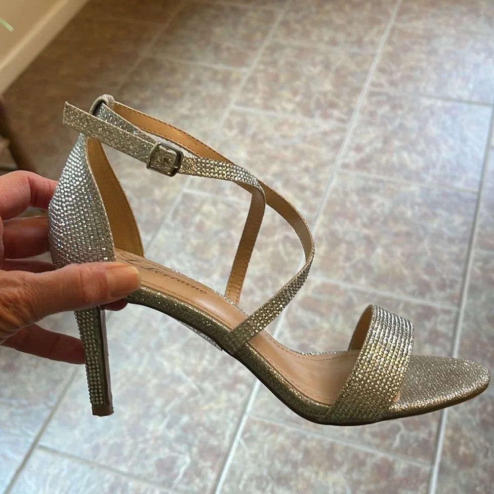 Silver Sparkle Dress Shoes - Picture 2 of 6